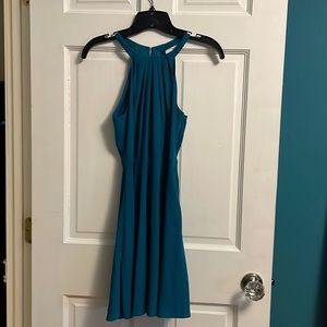 Express teal blue a line dress